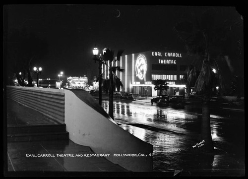 Earl Carroll Theatre and Restaurant, Hollywood, Cal