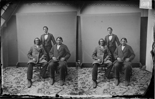 Winneshiek, John M. St. Cyr and Black Hawk. Winnebago Indians and delegates to Washington, 1875