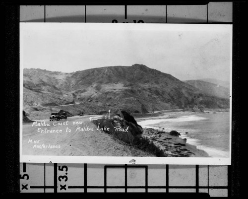 Malibu coast near entrance to Malibu Lake Road