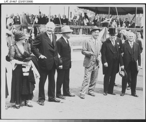 Harry Chandler with Will Rogers and Governor James Rolph