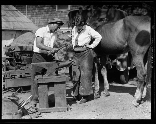 Horseshoeing, Santa Monica Riding Academy