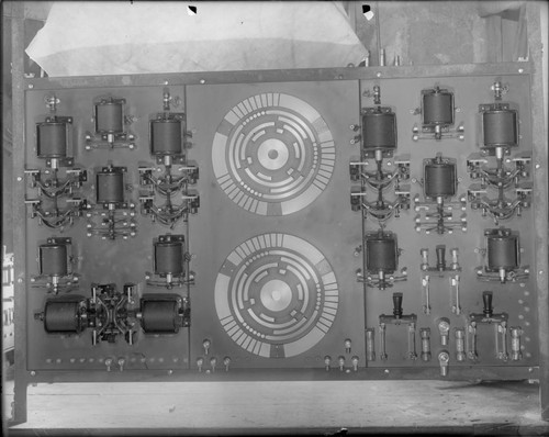 Switchboard for the 100-inch telescope, Mount Wilson Observatory