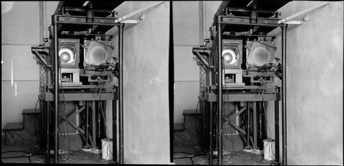 Double image of apparatus in the Mount Wilson Observatory's Pasadena laboratory