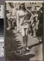 Woman in bathing suit for Long Beach beauty contest, 1926