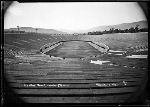 The Rose Bowl, seating 90,000. Pasadena, Calif