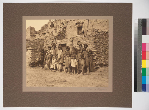 Group of Hopi children. Pueblo of Oraibi, Arizona