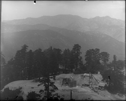 Construction site of the 100-inch telescope building, Mount Wilson Observatory