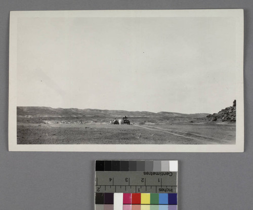 Painted Desert, with Navajo Indians and horses