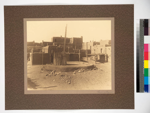 Kiva (Underground ceremonial chamber). Taos Pueblo, New Mexico