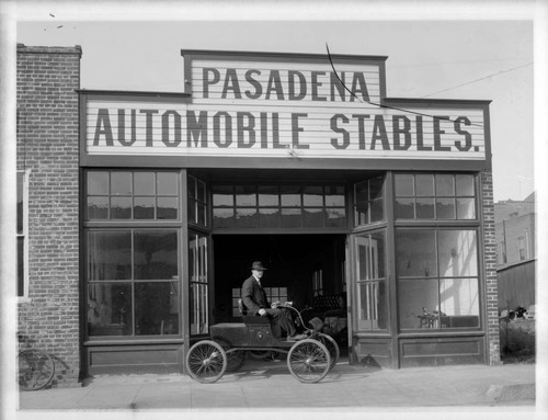 Pasadena Automobile Stables. approximately 1908?