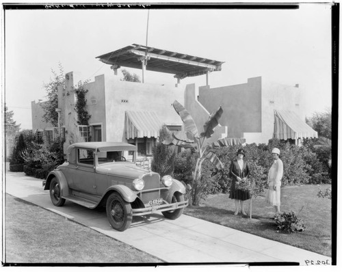 Dodge 6 Coupe with two women. 1927