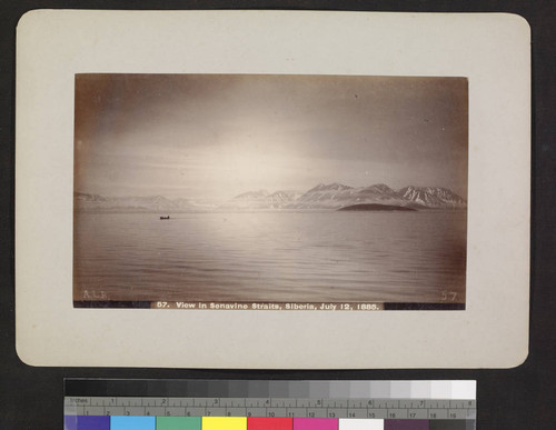 View in Senavine Straits, Siberia, July 12, 1885