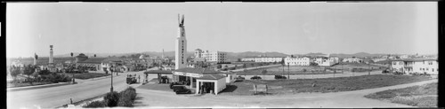 Richfield Oil gas station, Westwood Village, Westwood, Los Angeles. March 9, 1934
