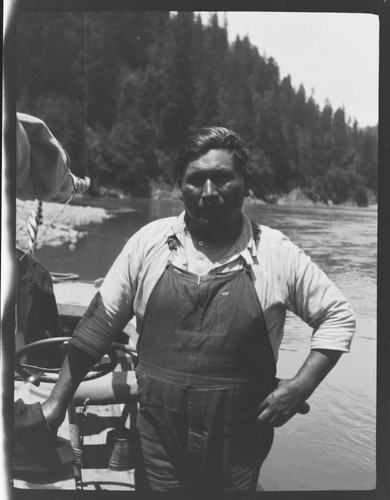 Pete Williams and his boat - Yurok