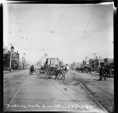 Looking north from 9th and Main Sts