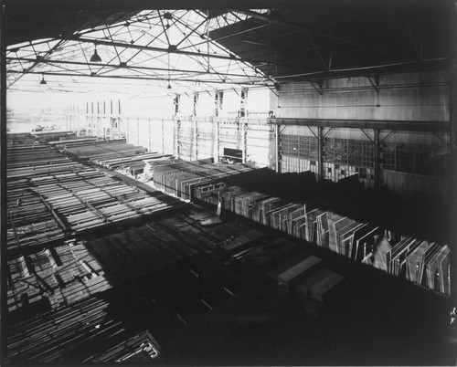 Factory storage area, Bethlehem Steel Company. 1936