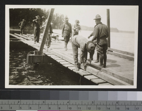 Engineer training, wood bridge