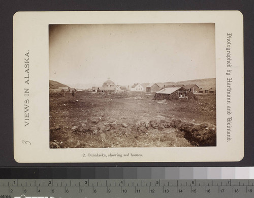 2. Ounalaska, showing sod houses