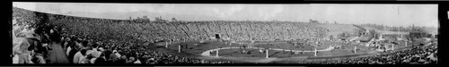 High school commencement at the Rose Bowl, Pasadena. 1924