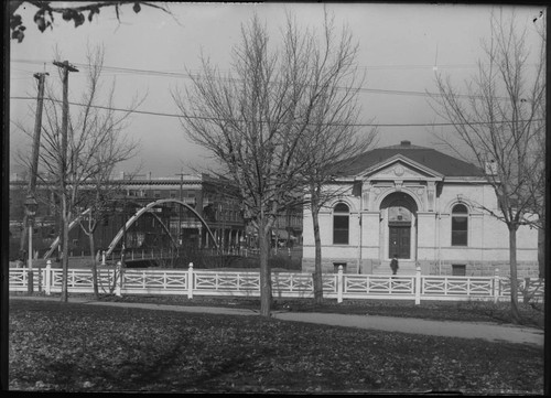 Free Library Building by the old Truckee Bridge, Reno, Nevada