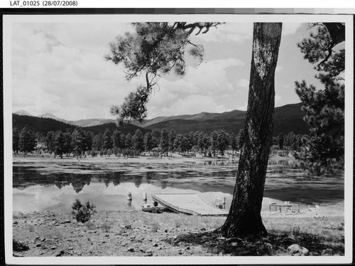 Dock at a lake on Vermejo Ranch