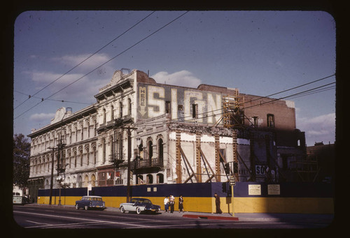 Plaza buildings being restored