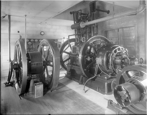 Engine room at the Mount Wilson Observatory power house