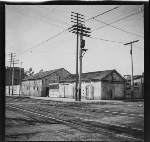 Buildings at corner of Alpine Street, Los Angeles