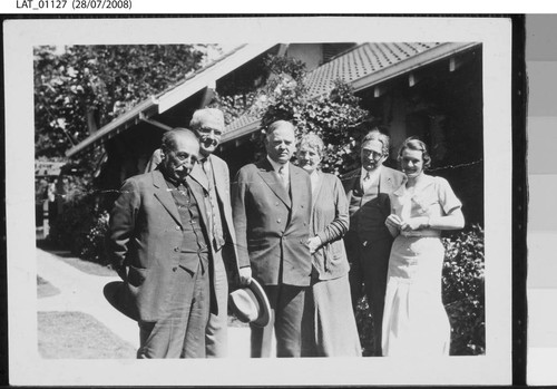 Harry Chandler with Herbert Hoover and other guests at Tejon Ranch