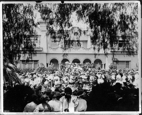 Paul de Longpre's home - Reception to Shriners. Don Forcellati's Italian Band