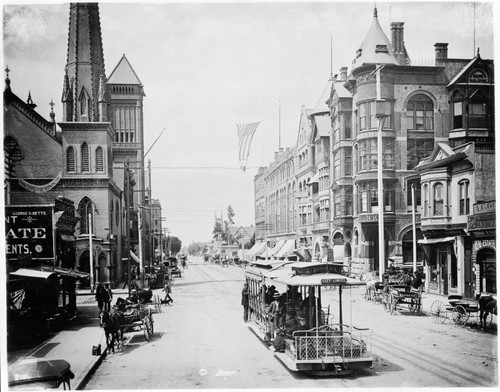 Broadway looking south from Second Cable Road opened June 8, 1889