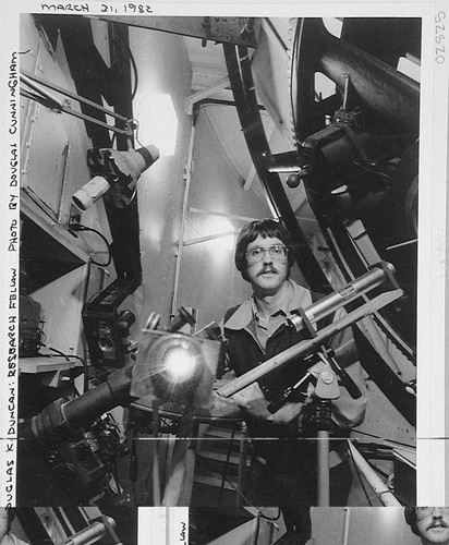 Douglas K. Duncan at the coude focus of the 100-inch telescope, Mount Wilson Observatory