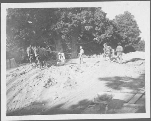 Preparation of construction site for a large water reservoir, Mount Wilson