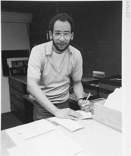 Douglas Cunningham in a photo laboratory