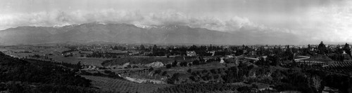 Town and mountains