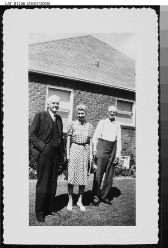 Harry Chandler with Burt and Nadine Evans