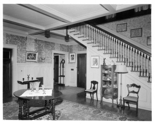 Entrance hall, Patton residence, San Marino