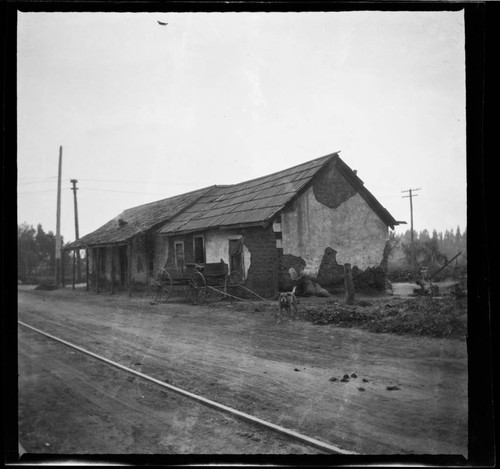 Old adobe home of F. P. F. Temple on Rancho La Merced