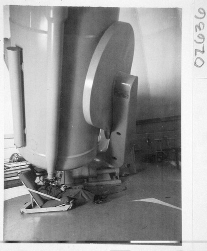 William C. Miller at the Schmidt telescope camera, Palomar Observatory