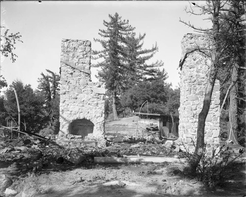 Ruins of the Monastery after fire, Mount Wilson Observatory