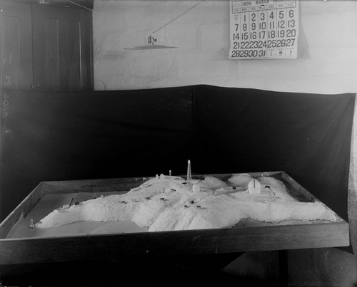 First model of Mount Wilson Observatory, under construction