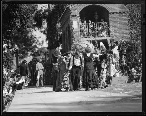 Performers on stage at Santa Monica High School Fiesta