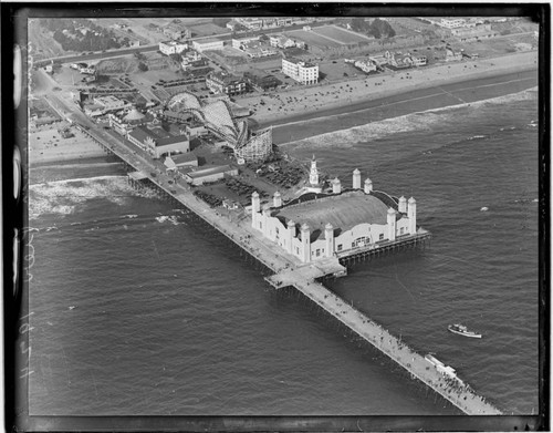 Aerial detail of Santa Monica Pier