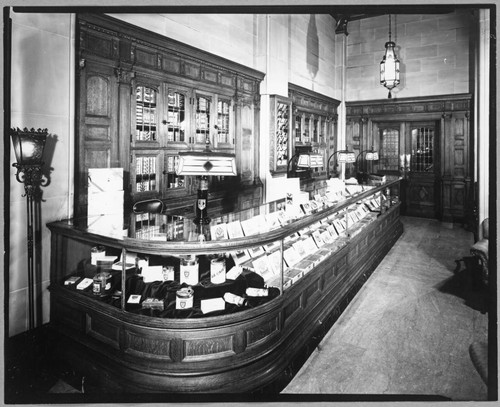 Cigar counter, Jonathan Club, 545 South Figueroa, Los Angeles. 1937