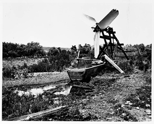 Homemade windmill on Agua Hediondez Ranch, San Diego County