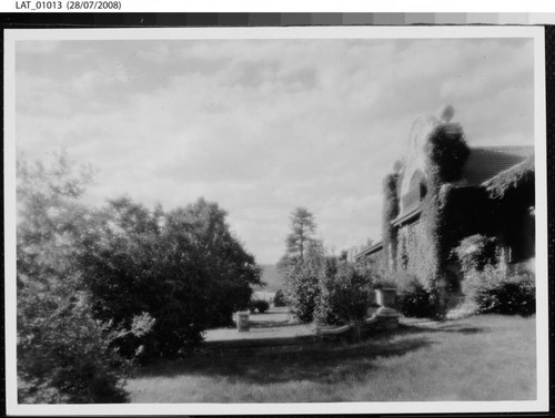 Exterior view of "Norman's House" and landscape at Vermejo Ranch