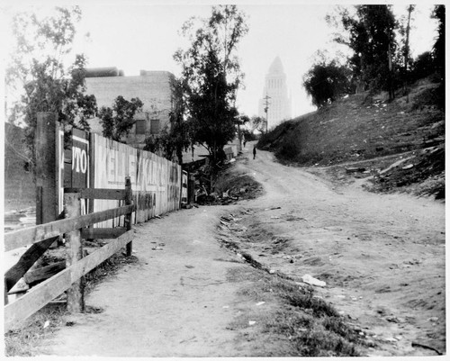 Justica Street looking south from Sunset