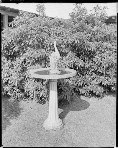 Garden fountain, Polytechnic Elementary School, 1030 East California, Pasadena. May 7, 1939