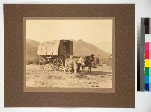 A Pioneer crossing the desert, 1895, Mojave, California