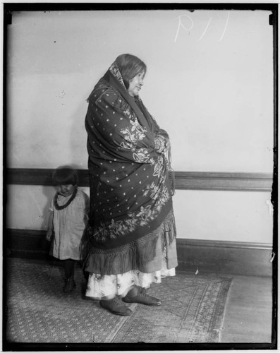 Native American woman and child